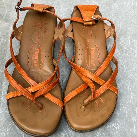 Women’s size 7 eur 38 Born Women's Orange Strappy Sandals - Picture 9 of 16